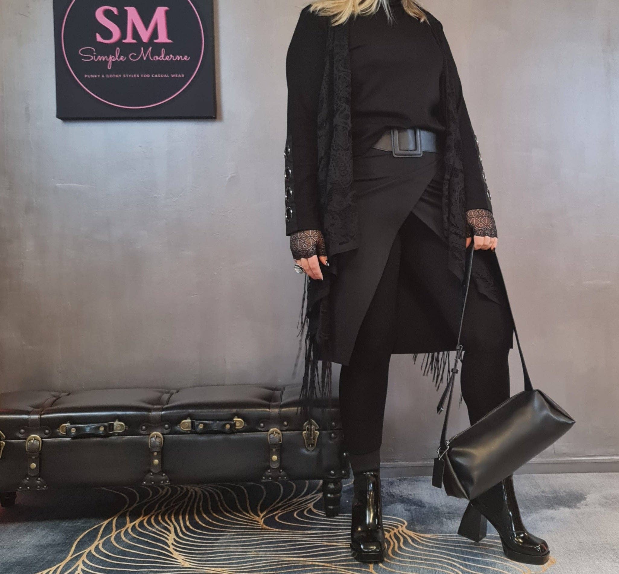 Simple Moderne - Wholesale Rok - Dames - Simple Moderne vintage punk legging met halve rok10