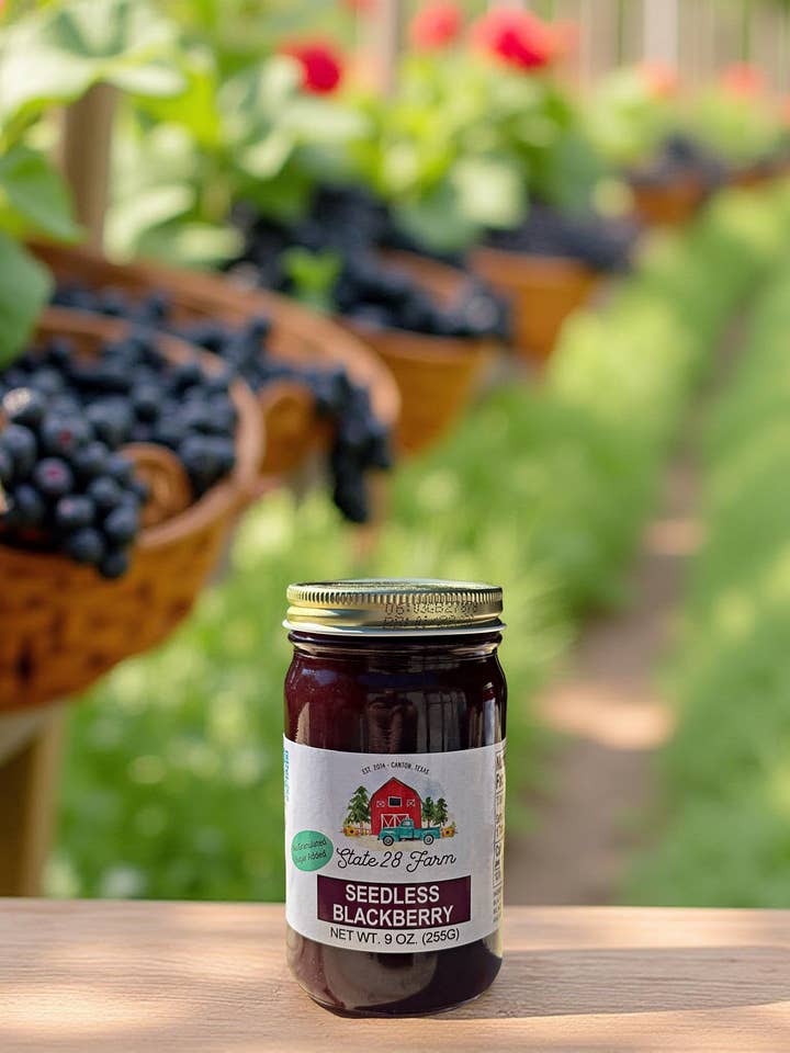 Kernefri brombærsyltetøj (uden tilsat sukker) - 255 g for engroshandel hos State 28 Farm