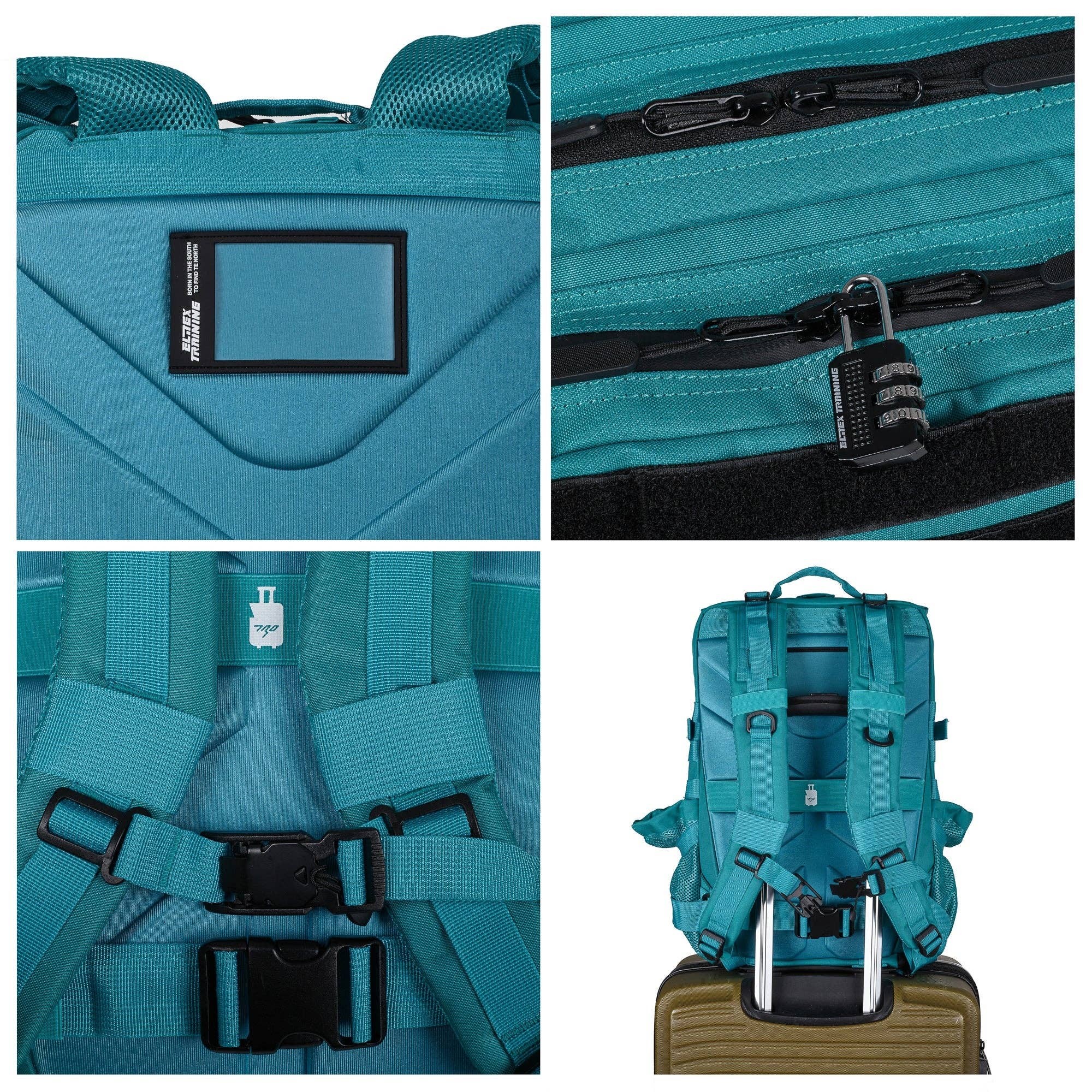 Elitex Training - Wholesale Backpack - Unisex - V1 Tactical Backpack 45L All in Turquoise2