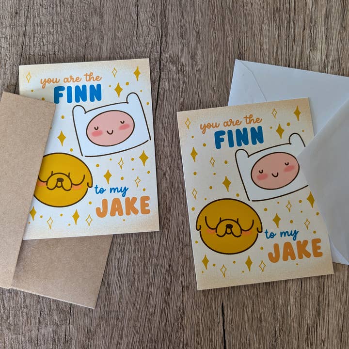 Sadsquatch - Wholesale Friendship Card - The Finn to my Jake - Cute Friendship Love Greeting Card