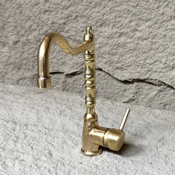 SaharaKesh – wholesale Badrumsskylt – Olackerad mässing handfatkran, massiv mässingsblandare
