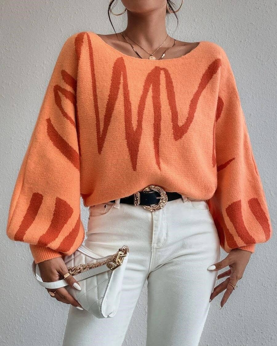 HIDDENBRAND - Wholesale Knit Sweater - Women's - Balloon Sleeve Design Sweater11