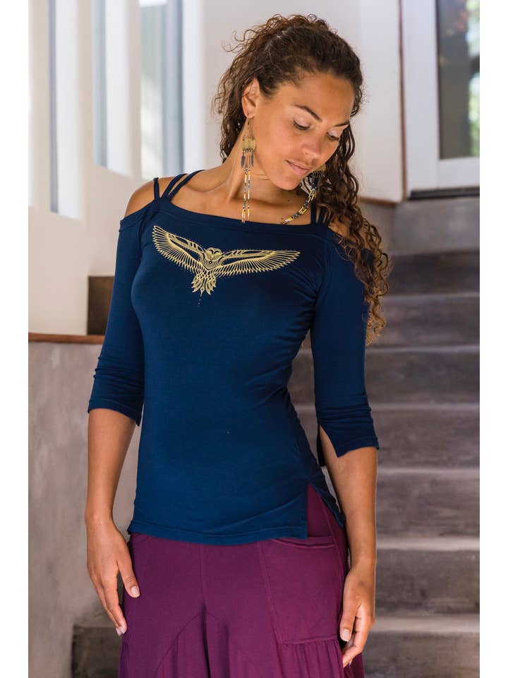 Leom Designs - Wholesale Shirt - Women's - Heart Wing Owl Top