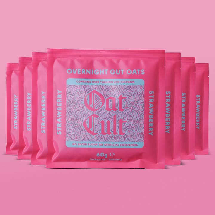 Overnight Gut Oats | Strawberry Goji x 9 for wholesale by Oat Cult