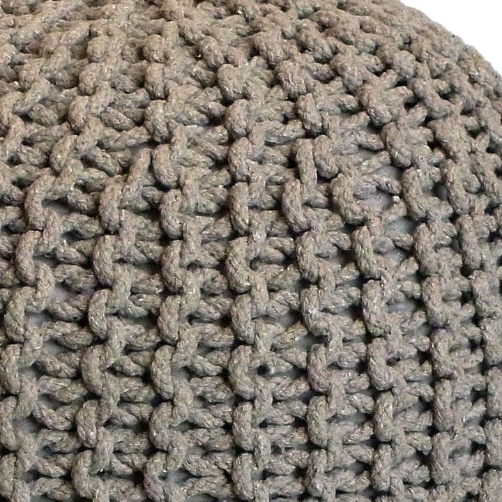 Voglrieder - Wholesale Pouf - Pouf Set of 3 Pieces Diameter 55 cm Knitted Stool Seat Stool Bod