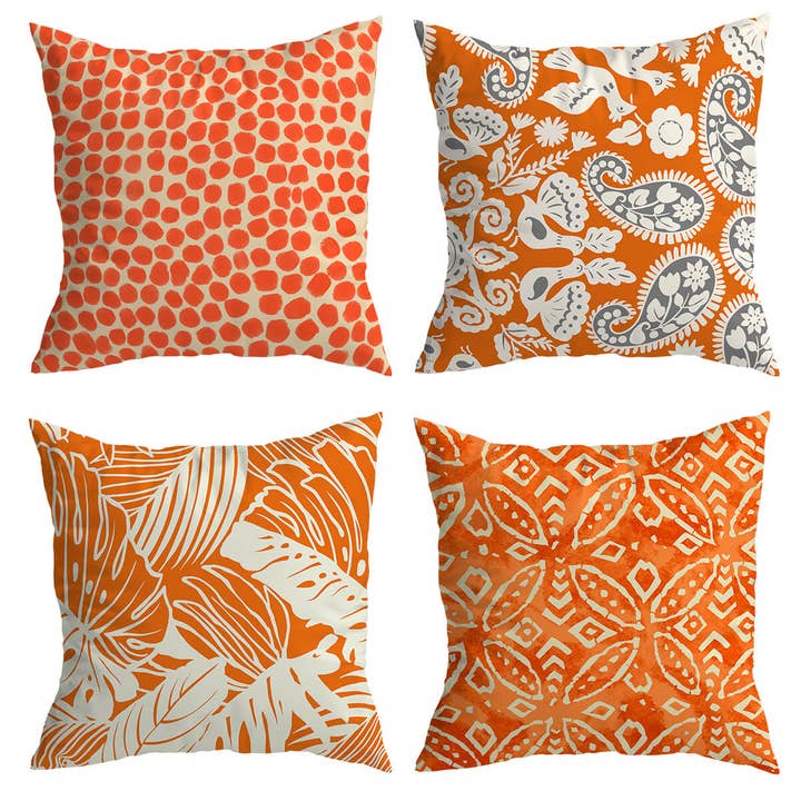 Orange Puff Cushion Covers for wholesale by Moderny