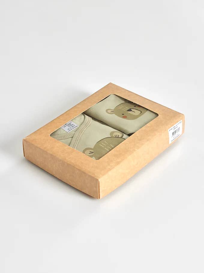 Amorim Gerações, LDA - Wholesale Bodysuit Set - Baby - 3-Piece Set Printed Cotton Teddy Bear 0575S3