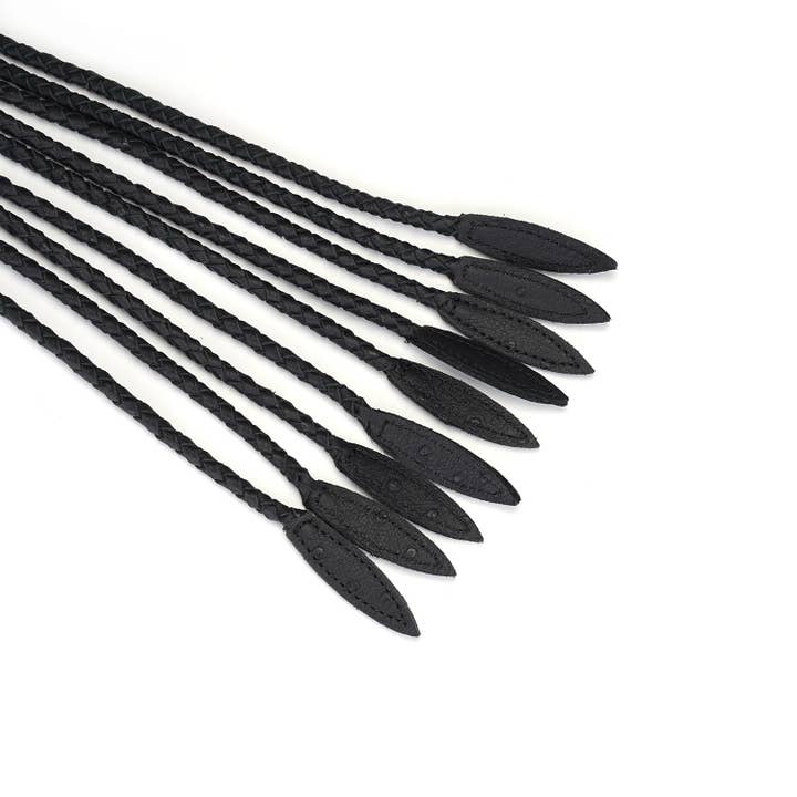 Liebe Seele – wholesale Sex toy – Demon's Kiss Black Leather Cat O' Nine Spanking Whip4