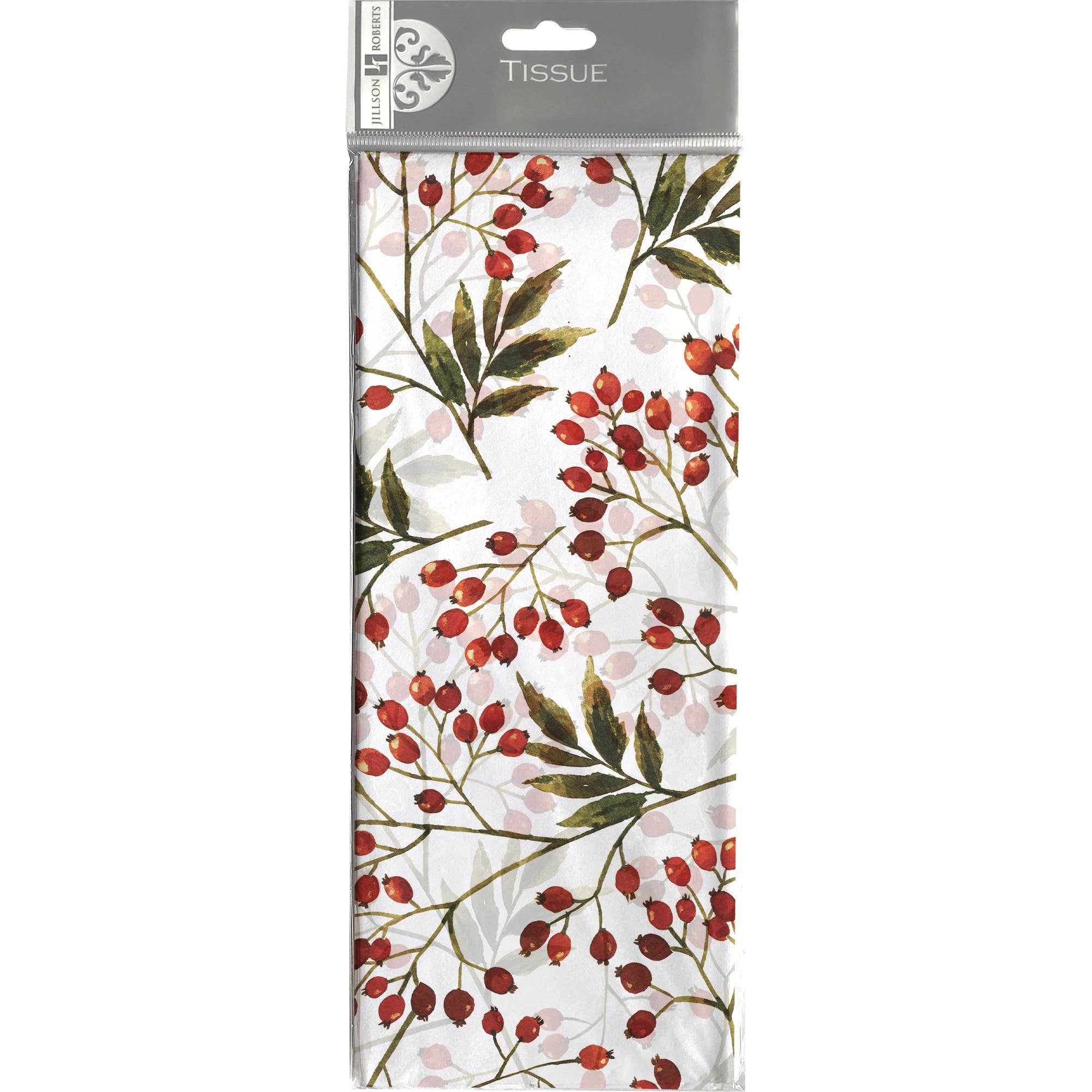 Jillson & Roberts - Wholesale Tissue Paper - Tissue - Printed Snow Berries0