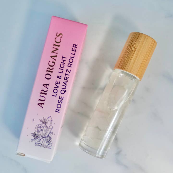 Rullo in cristallo di quarzo rosa per la vendita all'ingrosso da parte di Aura Organics Ltd