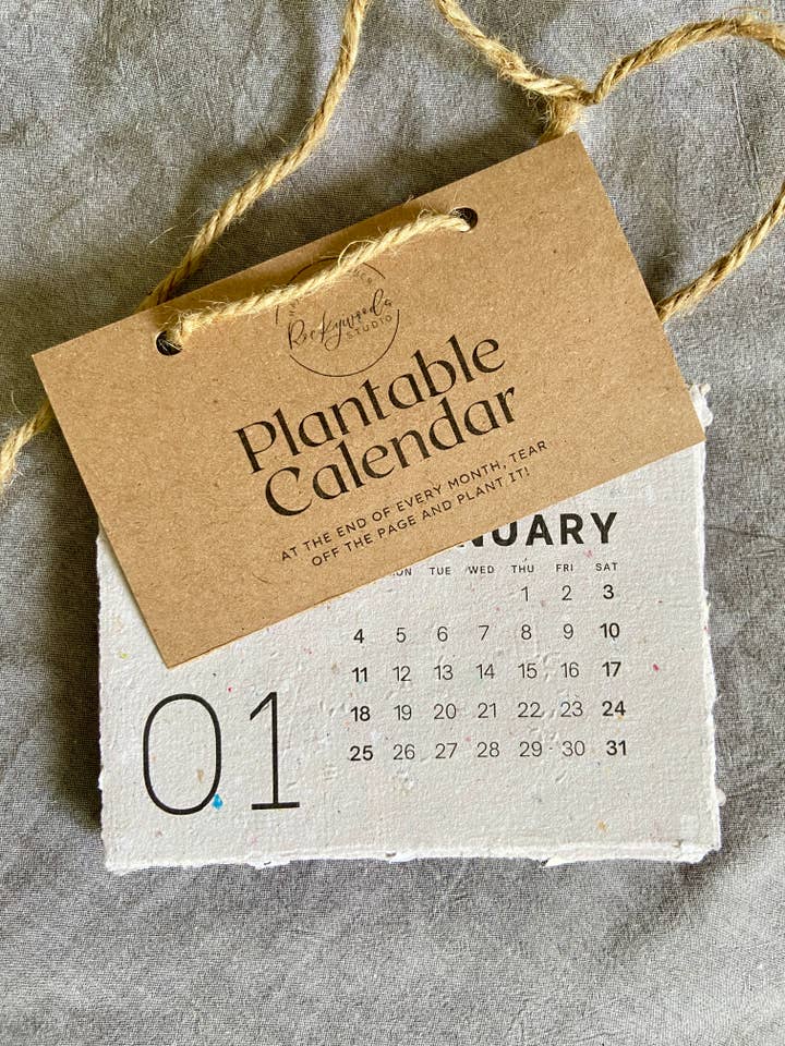 2026 Plantable Calendar for wholesale by Rockywoods Studio
