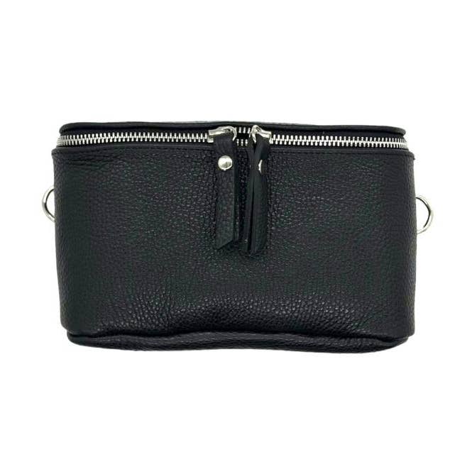 Grain Leather Waist Bag with Zippers for Women - Summer for wholesale by Chenson & Gorett