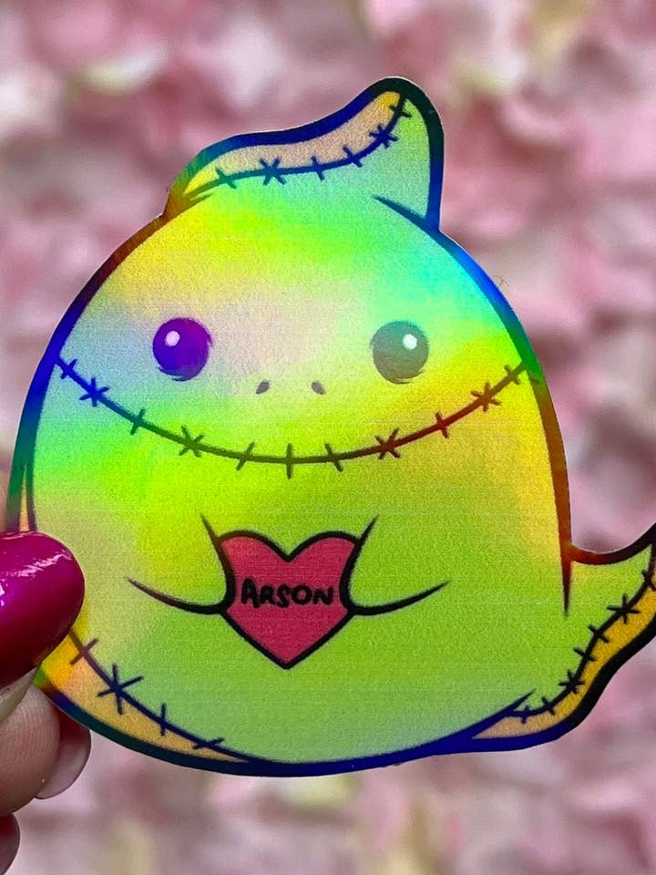 Adesivos Holográficos Artesanais Holográficos Spooky Cute por atacado de 13resinswhy