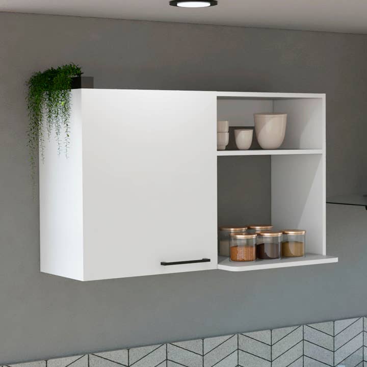 mueble de pared napoles de una puerta blanco para venta al por mayor de TuHome Concept