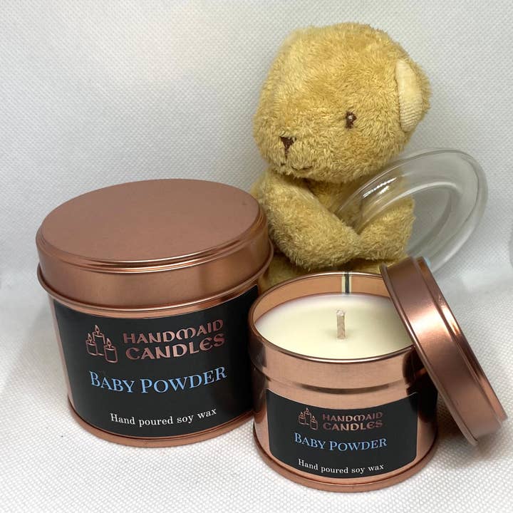 Baby Powder Scented Candle for wholesale by HandMaid Candles