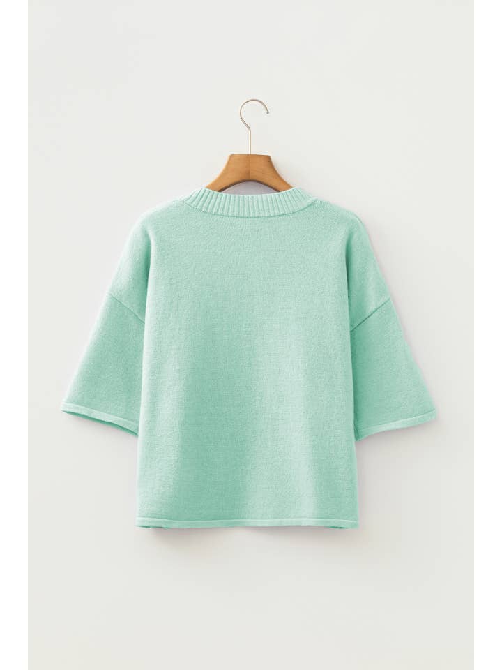 66DISCO - Vente Cardigan – femme - Cardigan en maille à manches 3/4 avec boutons (S-XL)8