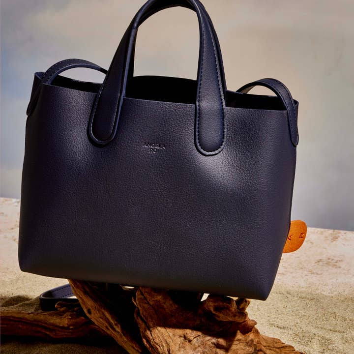 Cacta Small Tote - Navy / Orange for wholesale by Angela Roi