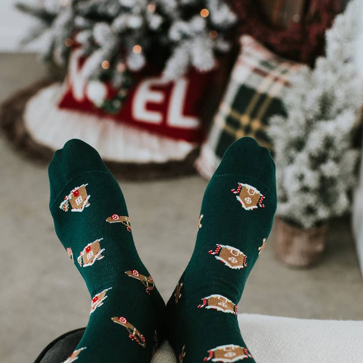 Friday Sock Co. - Wholesale Sokken - Heren - Heren Ugly Christmas Peperkoekhuis Sokken2