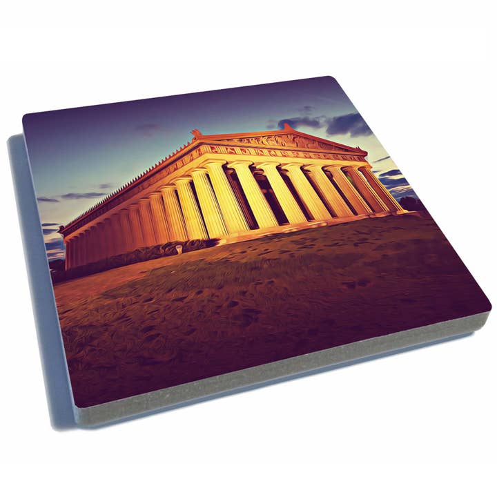 Nashville Stone Drink Coaster - Nashville Parthenon for wholesale by EXIT82ART