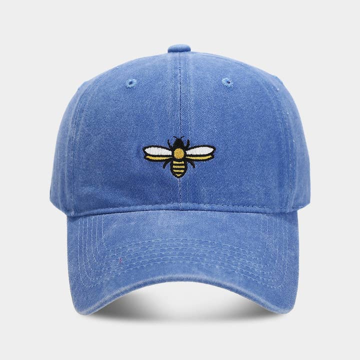 ACCITY - Wholesale Baseball Cap - Women's - Bee Embroidery Baseball Cap - Outdoor Sun Hat CWAH20208