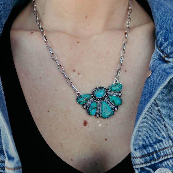 Sterling Kreek - Wholesale Pendant/charm necklace - Turquoise Tombstone Necklace