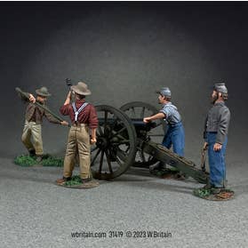 31419 - Confederate Artillery with M1841 6-Pound Cannon for wholesale by W.Britain Model Figures