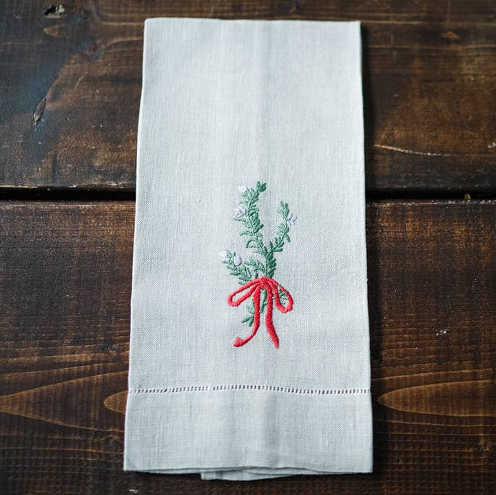 Maison d' Haiti - Wholesale Tea Towel - Rosemary Linen Tea Towel, 13x26 in1