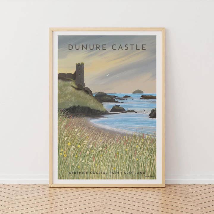 Galloway Arts - Wholesale Art Print - Dunure Castle, Ayrshire - Travel Poster 1
