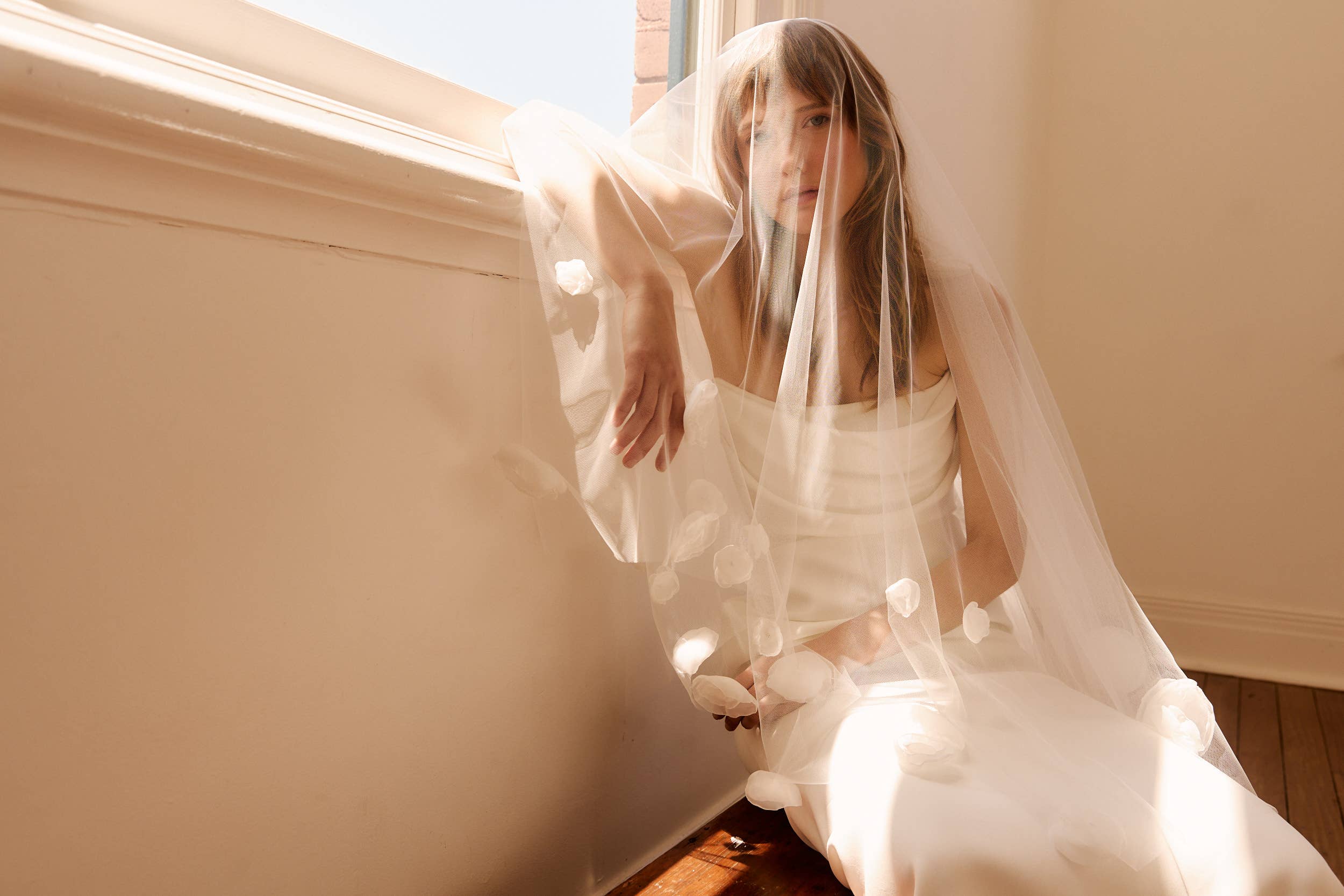 Dove Grey Accessories - Wholesale Veil - Women's - Jolene 3D Organza Floral Veil9