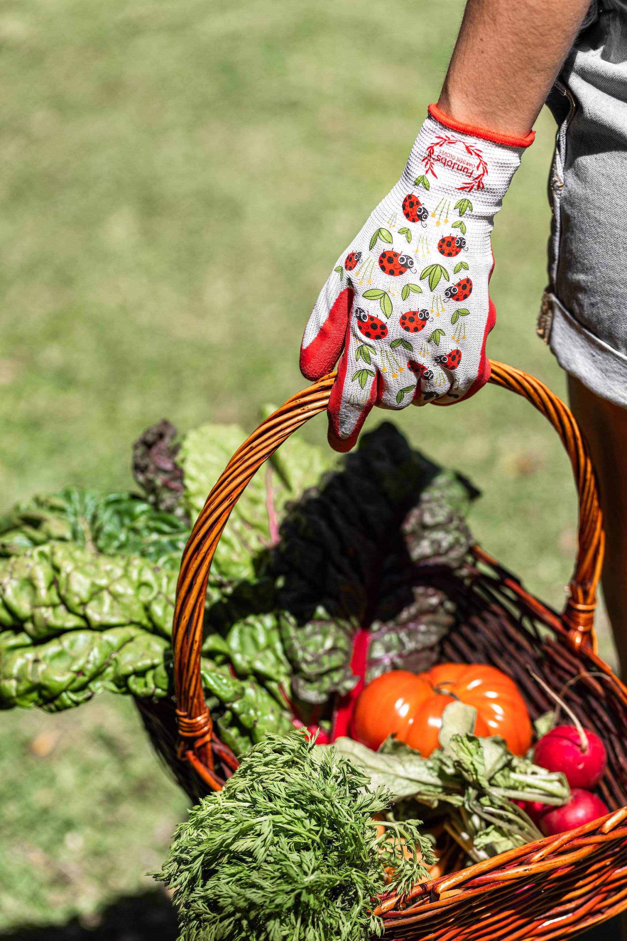 FunJobs Garden Gloves - Venta al por mayor Guantes de jardín - Guantes de jardín FunJobs con diseño de mariquitas8