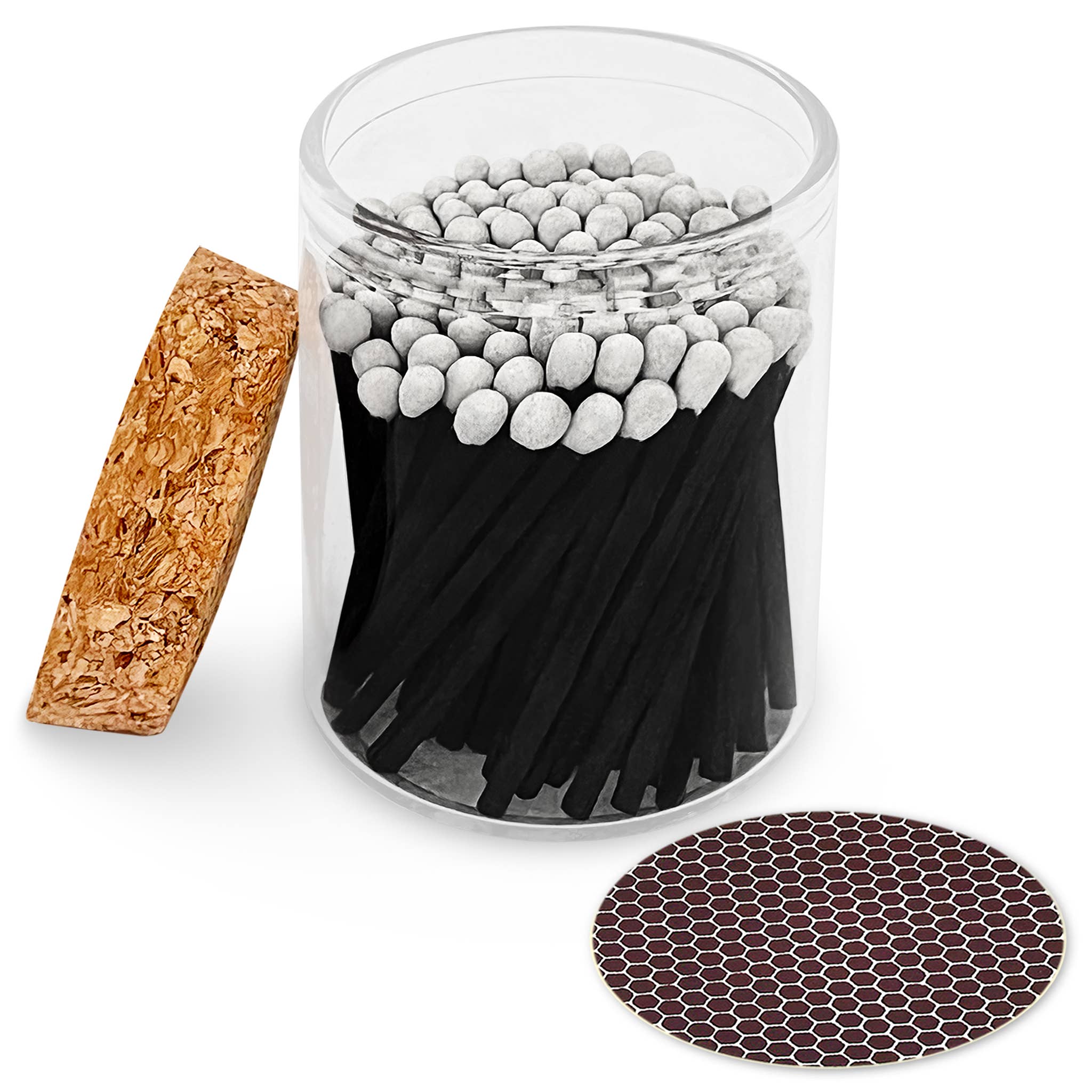 Thankful Greetings – wholesale Matches – 2" Matches in Cork Top Jar - Colors of Your Choice6