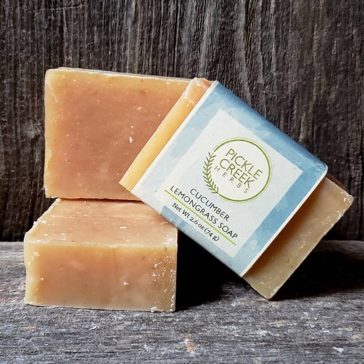 Cucumber Lemongrass Herbal Soap for wholesale by Pickle Creek Herbs