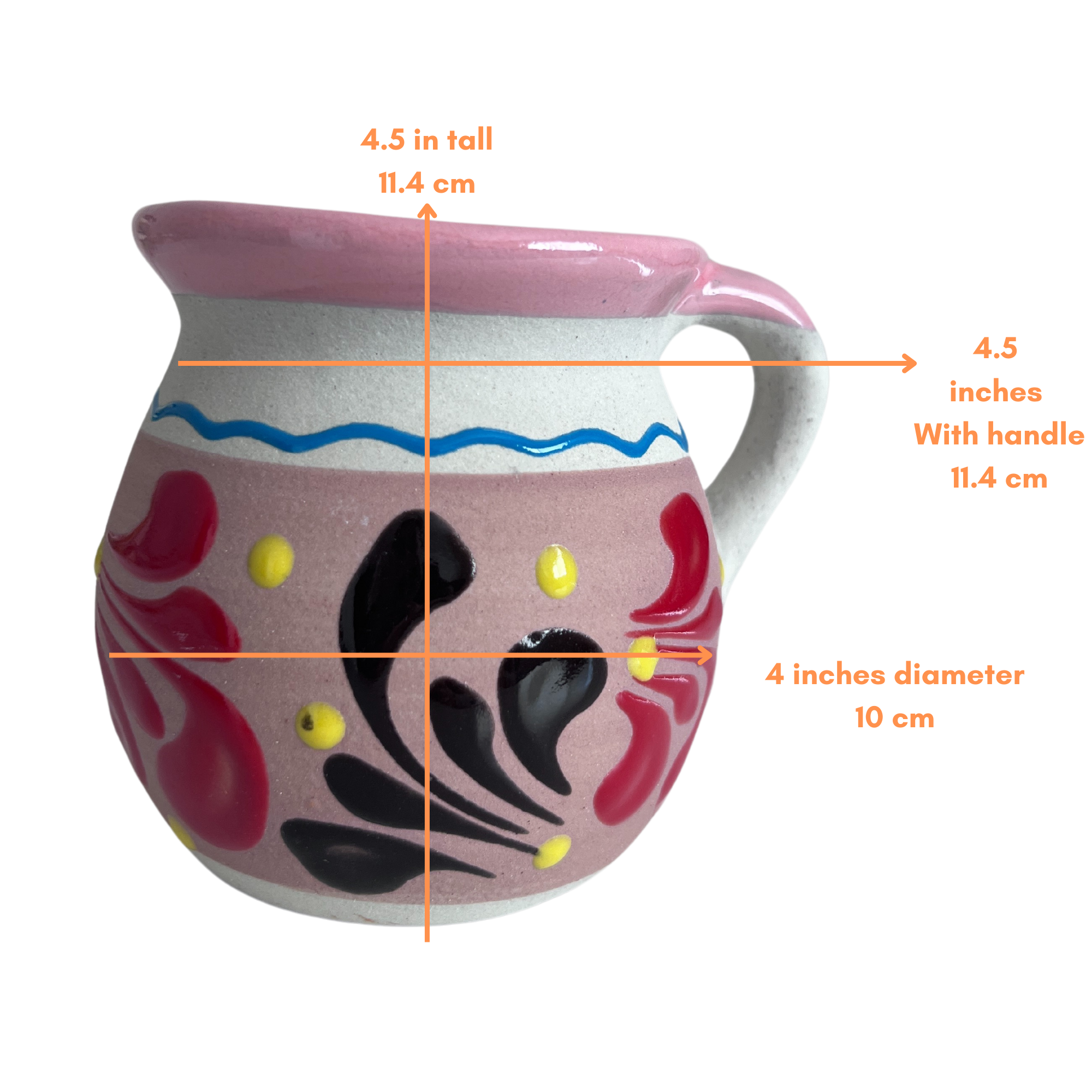 Doña Cata Art - Wholesale Coffee Mug - JARRITOS mexican mug,clay cup,Hand made pottery coffee tea6