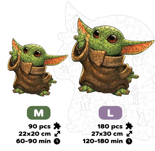 Max Woody™ – wholesale Pussel - Barn – Träpussel Vuxna & Barn Baby Yoda L Storlek 185 st12