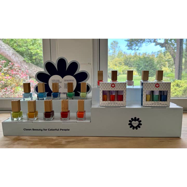 Corrugated Cardboard 2-Tier Display Unit for wholesale by Habit Cosmetics