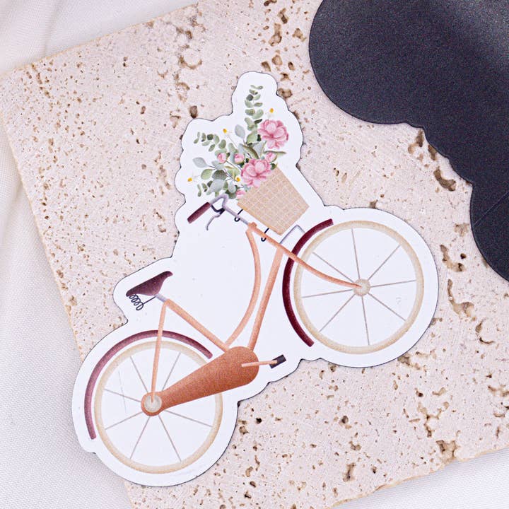 Tilda&Theo - Wholesale Magnet - Magnet Bicycle Flowers - Refrigerator Magnet Bicycle Gift