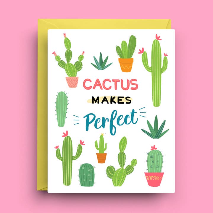Uppmuntringskort - Kaktus Perfekt Växttema för wholesale av Nicole Marie Paperie