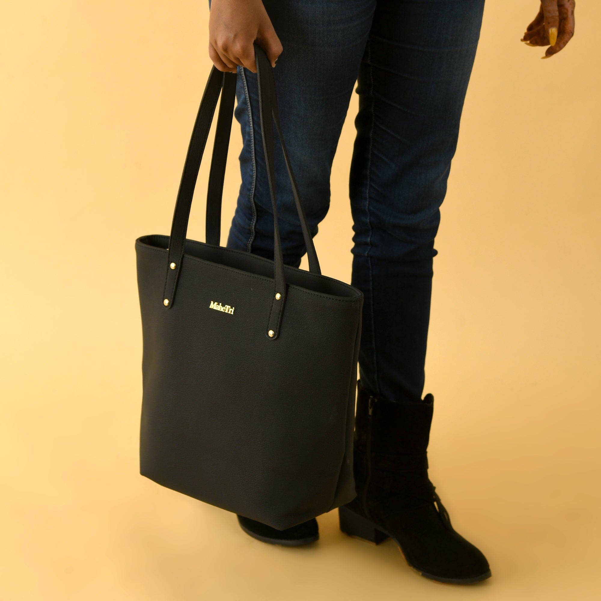 Classy Leather Bags – Engroshandel Tote bag - Dame – Era Vegan Lædertaske - Midnight Black6