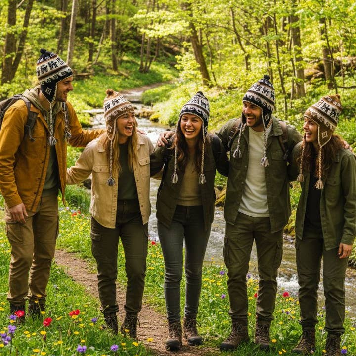 Alpaca Rustic Chullo with Ear Flaps for wholesale by Choice Alpaca Products