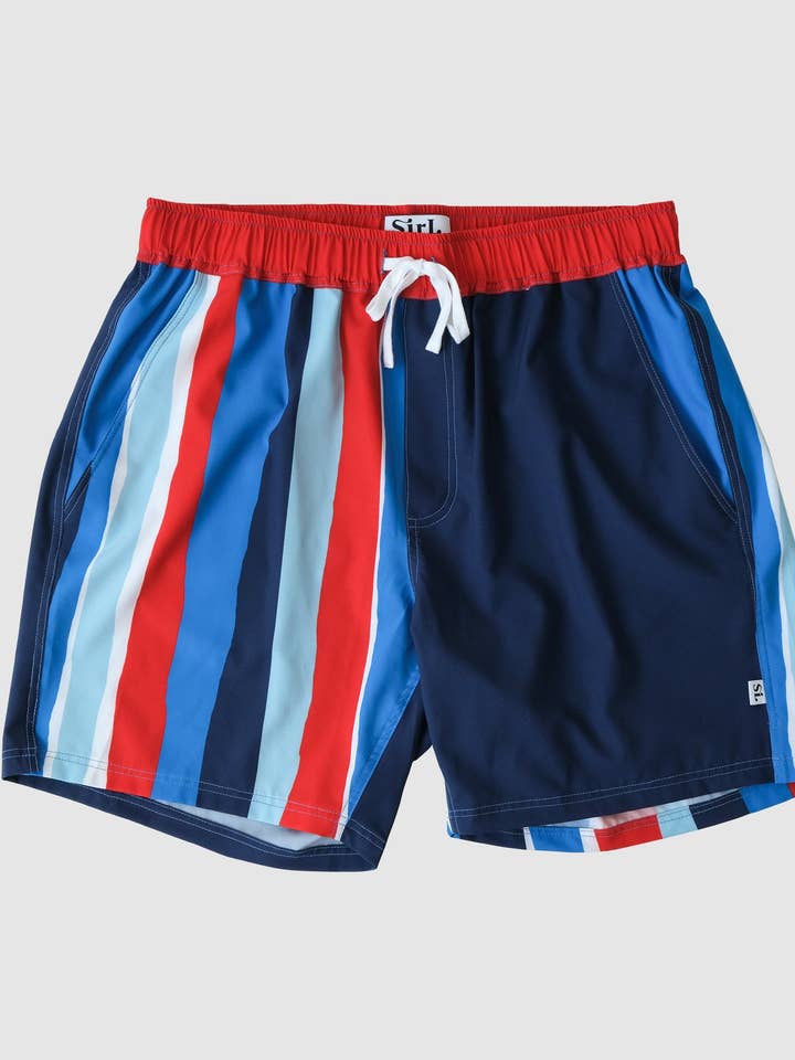 The Sunday Sailing Resort Shorts- Red, Navy & Blue for wholesale by SIRL the brand