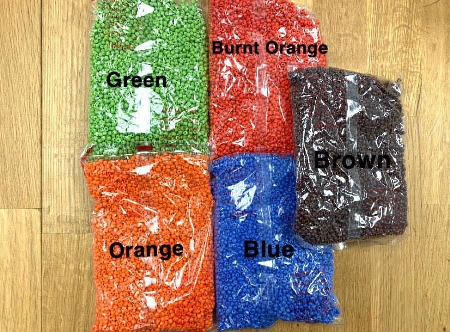 The Bead Bazaar - Vente Perle - Perles de taille, perles de graines, perles de verre rondes de 3 mm, perles de taille rondes, perles de graines en paquets, perles pour porte-masques, perles de graines en vrac0