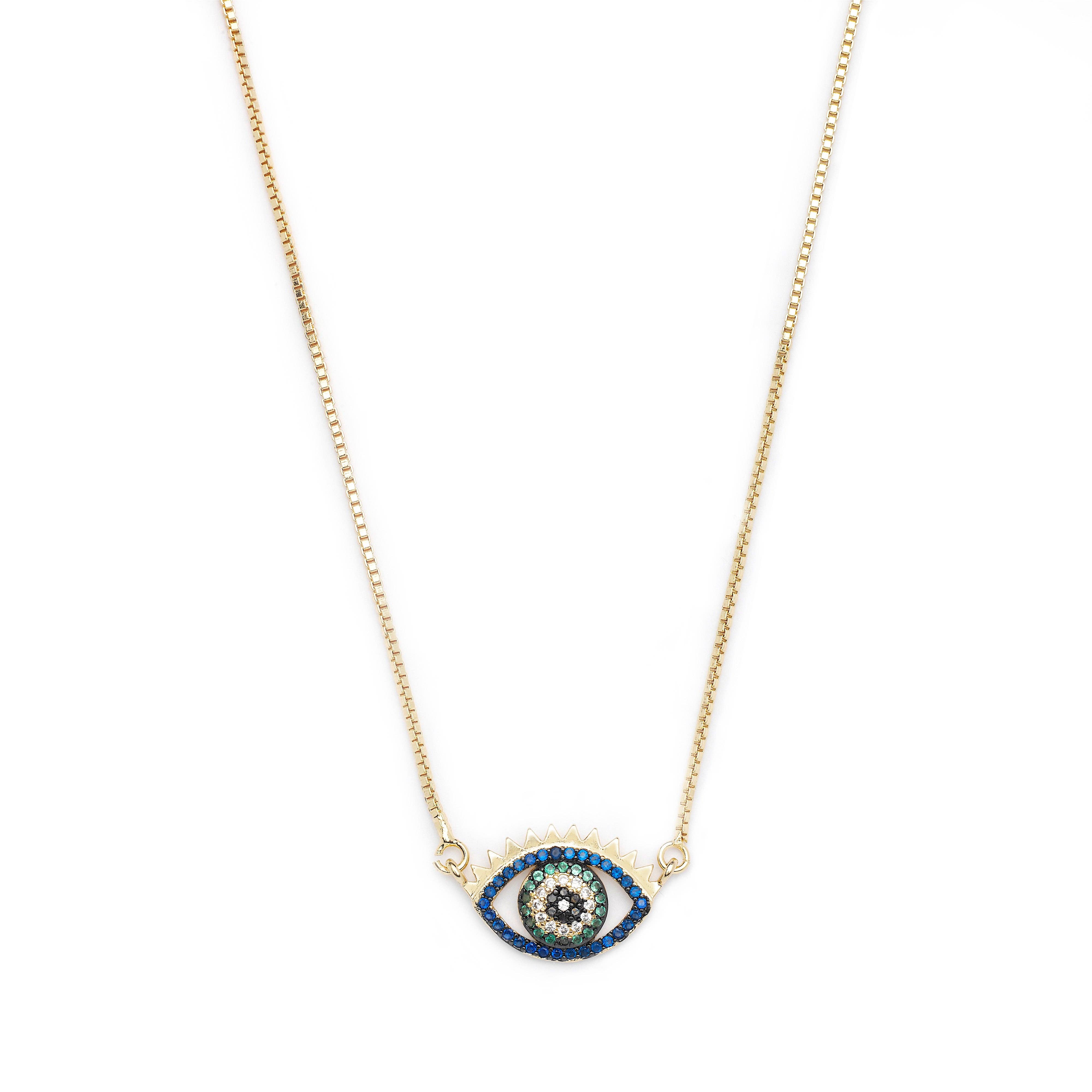 OIYA - Vente Colliers à pendentif - Collier Anastasia Evil Eye0