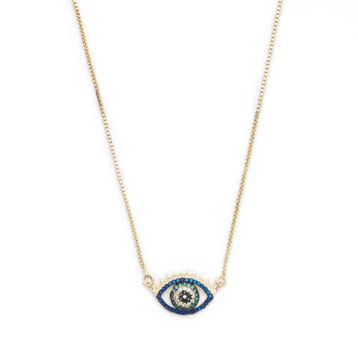 Anastasia Evil Eye Necklace for wholesale by OIYA