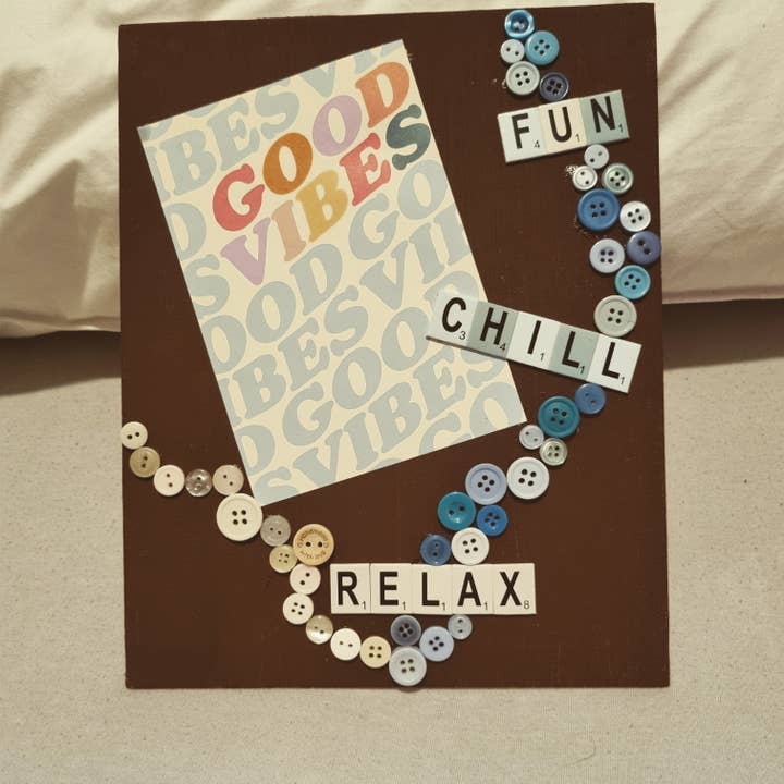 Good Vibes Canvas Collage Board for wholesale by Nathan-michael Crafts