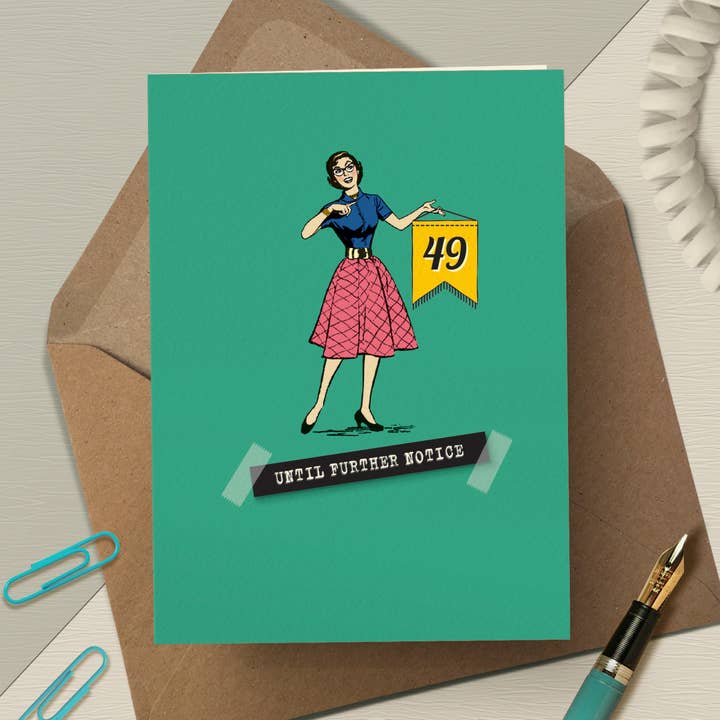 The Typecast Gallery - Wholesale Birthday Card - L&G182 Funny 50th birthday denial card for her
