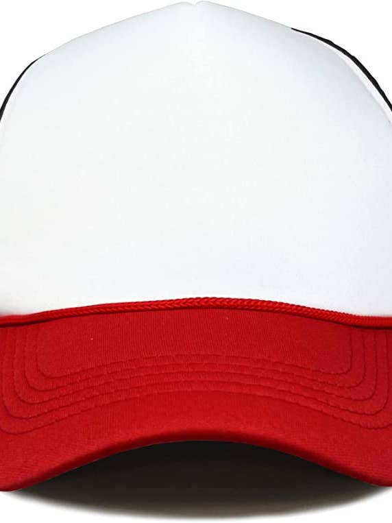 Cappello da camionista in schiuma (bianco/rosso/nero) per la vendita all'ingrosso da parte di Funky Junque