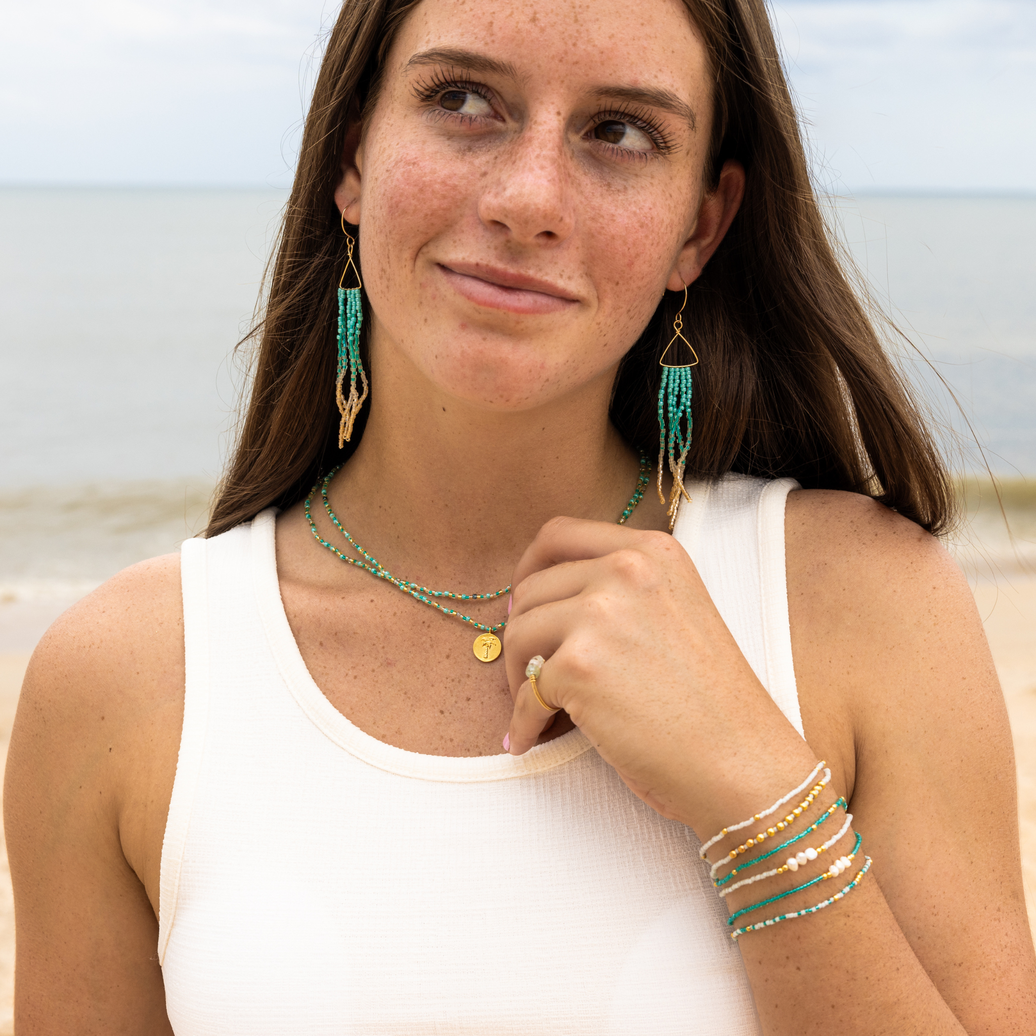 Nica Life - Wholesale Beaded Bracelet - Seed Bead Stretch Bracelets-  Holiday at the Sea Colors7