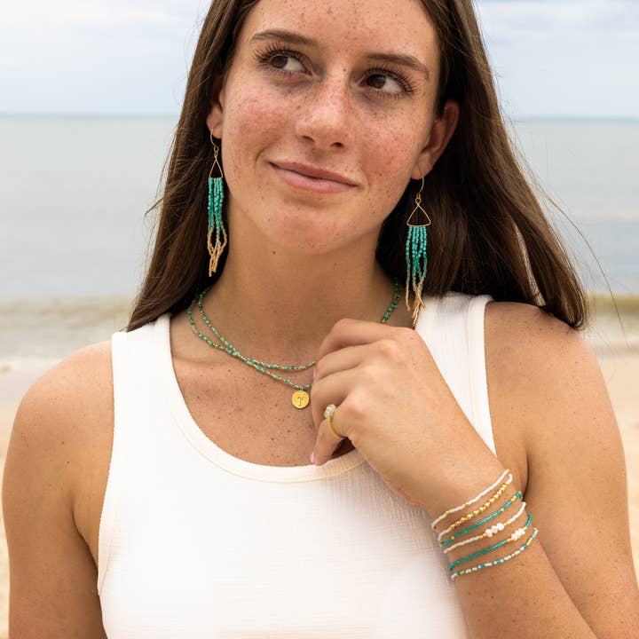 Nica Life - Wholesale Beaded Bracelet - Seed Bead Stretch Bracelets- Holiday at the Sea Colors7