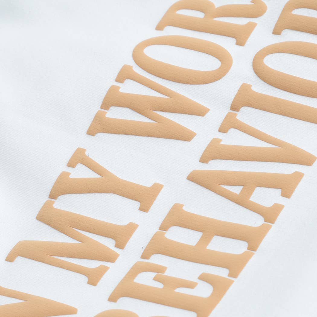 Fashion City - Vendita all'ingrosso Felpa stampata - Donna - FELPA PUFF MIDWEIGHT "ON MY WORST BEHAVIOR"7