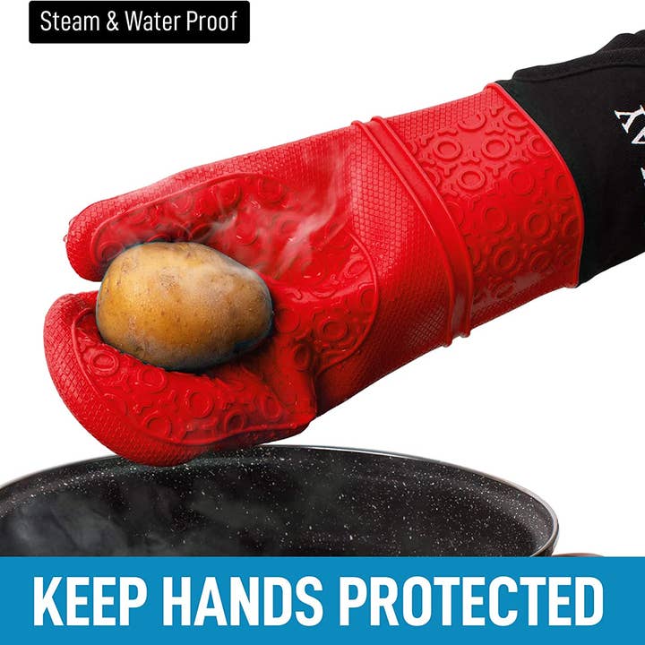Zulay Kitchen - Wholesale Oven Mitt/Pot Holder - Silicone Oven Mitts- Heat Resistant Oven Mitt